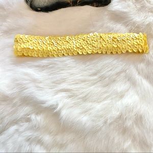 NWOT Yellow Sequined Head Band